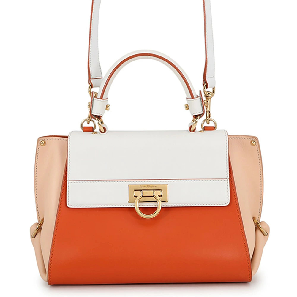Salvatore Ferragamo Sofia Gancini 2way Shoulder Bag White